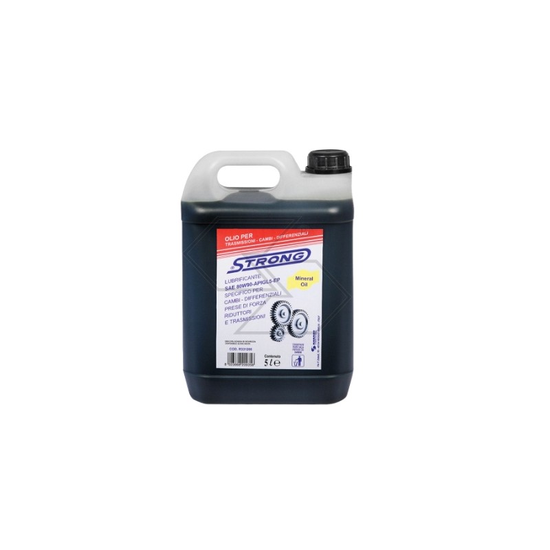 Olio lubrificante STRONG per trasmissioni cambi, differenziali SAE 80W90 5 litri