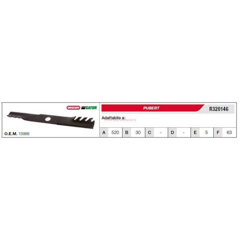 Lame de coupe de l'herbe PUBERT tondeuse R320146