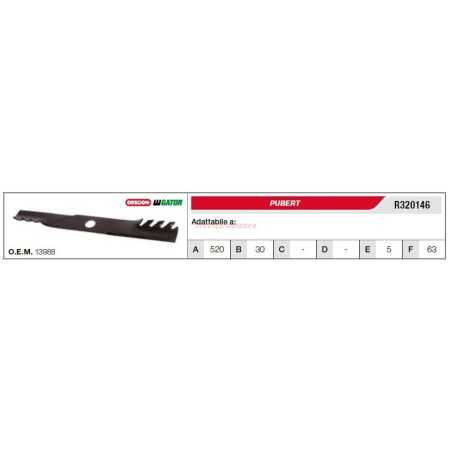 PUBERT cuchilla de corte de césped cortacésped R320146 | NewgardenParts.com