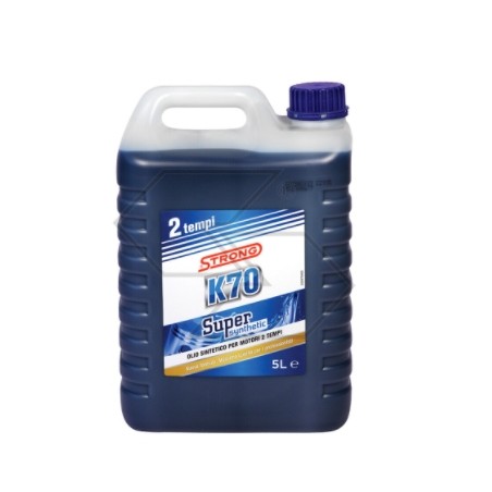 Olio miscela Strong K70 SUPER SYNTHETIC motore 2 tempi motosega 5 LITRI | NewgardenParts.com