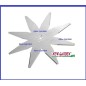 L200 ZUCCHETTI 157020 200Z05100A Lame de tracteur de pelouse Ambrosius 8 dents adaptable