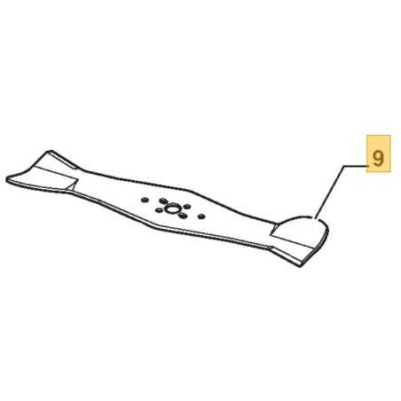 SHAPED BLADE GABY MOWER MODELS PRO60 TURBOHD60 ORIGINAL STIGA 181004149/0 | NewgardenParts.com