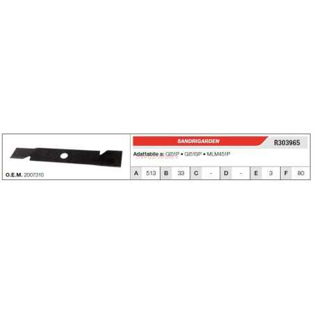 SANDRIGARDEN tractor cortacésped GI51P GI51SP R303965 | NewgardenParts.com