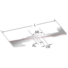 Lama senso antiorario lunghezza taglio 420 mm trattorino compatibile CASTELGARDEN | NewgardenParts.com