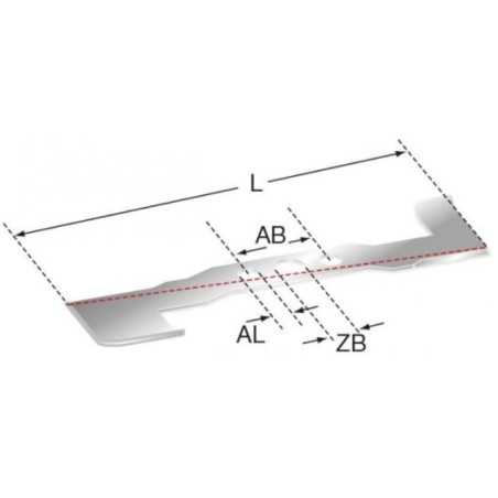 Blade anticlockwise cutting length 420 mm CASTELGARDEN compatible lawn tractor
