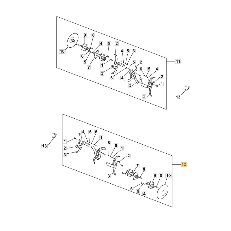 Linke Sägeblatt STIGA ORIGINAL für Motorhacke SRC 685 G - SRC 685 RG 118802817/0