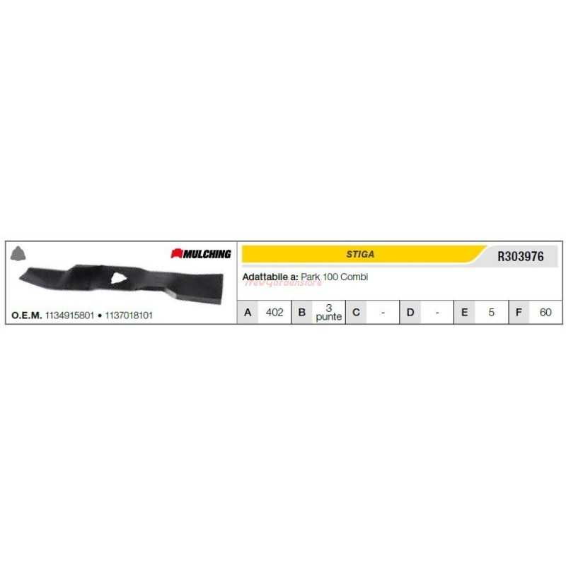 STIGA Rasentraktor Rasenmäher Mähwerk Park 100 Kombimesser R303976