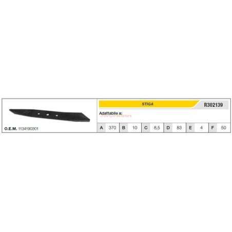STIGA lawn tractor lawn mower mower blade R302139 | NewgardenParts.com
