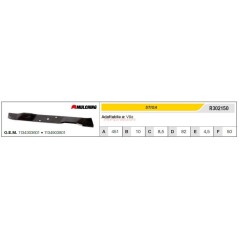 STIGA VILLA lawn tractor lawn mower mower blade R302150 | NewgardenParts.com