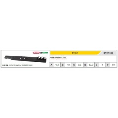 STIGA VILLA lawn tractor lawnmower mower blade R320182 | NewgardenParts.com