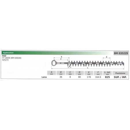 Ober- / Untermesser EGO Heckenschere HT 2400E 035229 | NewgardenParts.com