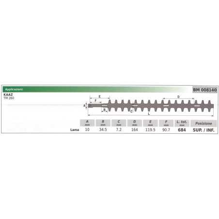 Ober- / Untermesser KAAZ Heckenschere TM 260 008140 | NewgardenParts.com