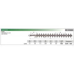 Lame supérieure / inférieure KAAZ TM 320M 028883