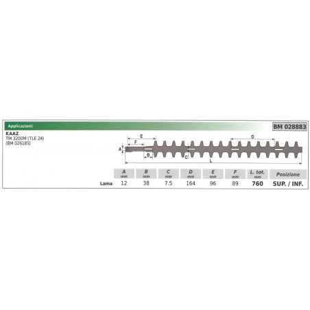 Lame supérieure / inférieure KAAZ TM 320M 028883 | NewgardenParts.com