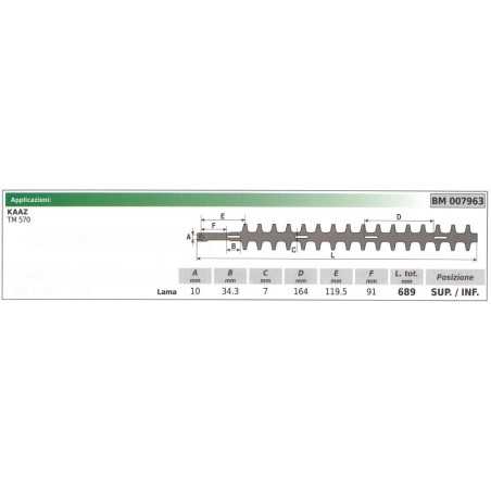 KAAZ lame supérieure / inférieure TM 570 007963 | NewgardenParts.com