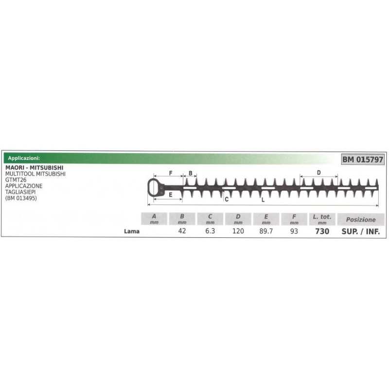 MAORI upper / lower blade GTMT26 hedge trimmer 015797