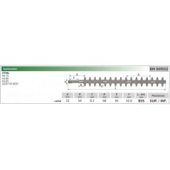 STIHL upper / lower blade HS 74 75 80 85 009552