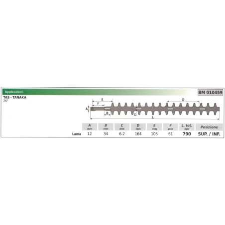 Lame supérieure / inférieure TAS pour taille-haie 26" 010459 | NewgardenParts.com