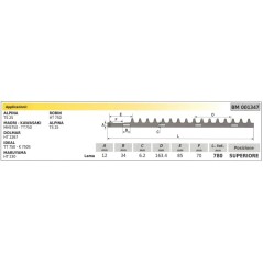 Lama superiore ALPINA tagliasiepe TS 25 001347 | NewgardenParts.com