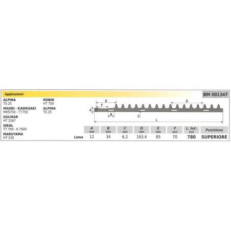 Cuchilla superior ALPINA Cortasetos TS 25 001347 | NewgardenParts.com