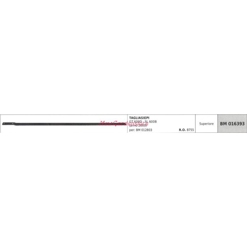 Lama superiore GREENLINE tagliasiepe GT 600D SL 600B 016393