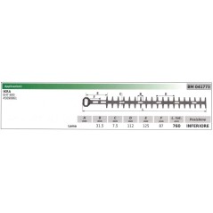 Lame supérieure IKRA taille-haie EHT 600 041773
