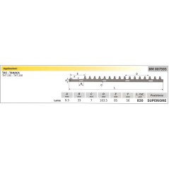 Lama superiore TAS tagliasiepe THT 230 240 007595 | NewgardenParts.com