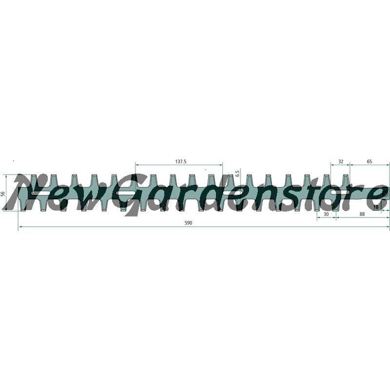 Cuchilla cortasetos bilateral interior exterior compatible SHINDAIWA 13287018