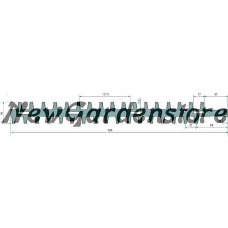 Lama tagliasiepi bilaterale interna esterna compatibile SHINDAIWA 13287018 | NewgardenParts.com