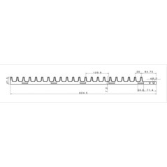 Lame de taille-haie interne compatible TANAKA THT262 THT 262 824 mm
