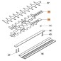 Lame de coupe-haies modèles BC240H BC241H ORIGINAL OLEOMAC 58050021R