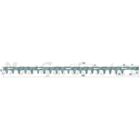 Cuchilla de cortasetos exterior unilateral compatible ALPINA 13286999 | NewgardenParts.com