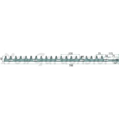 Lame de taille-haie interne simple face compatible ALPINA 13287000