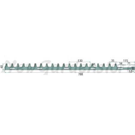 Cuchilla de cortasetos de una cara interna compatible con ALPINA 13287000 | NewgardenParts.com