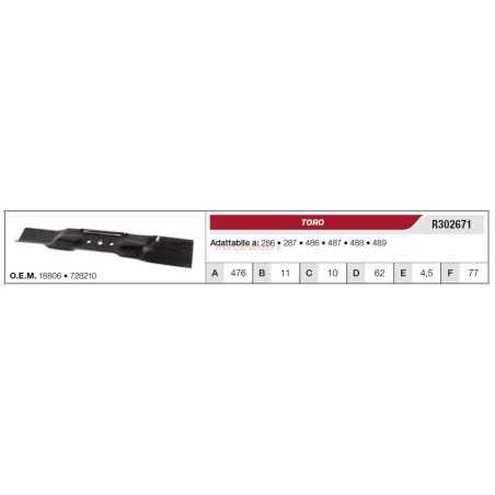 TORO Rasentraktor Rasenmäher Rasenmäher 286 287 486 487 488 489 R302671 | NewgardenParts.com