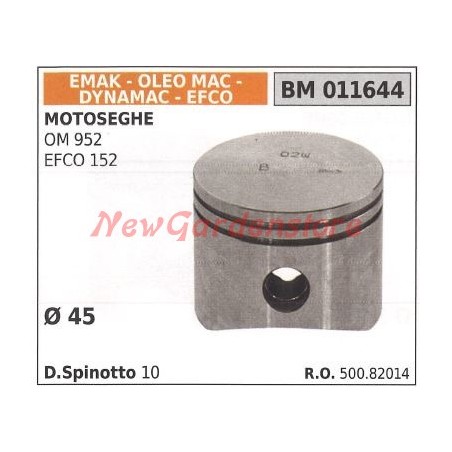 Pistone motosega OLEOMAC 952 EFCO 152 Ø 45mm 50082014 | NewgardenParts.com