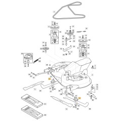 Mozzo portalama ORIGINALE STIGA trattorino tagliaerba 1228h - 1330m 1134-9159-01