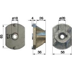 ORIGINAL STIGA Rasentraktor Mähernabe 1228h - 1330m 125463200/0