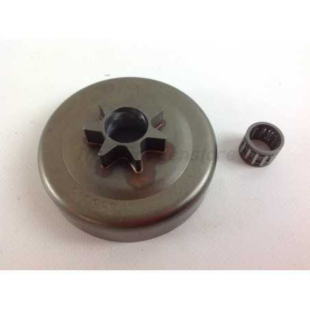 Chainsaw clutch pinion with cage PARTNER P400 500 545 5000 5100 7 teeth | NewgardenParts.com