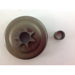 Chainsaw clutch pinion with cage PARTNER P400 500 545 5000 5100 7 teeth | NewgardenParts.com