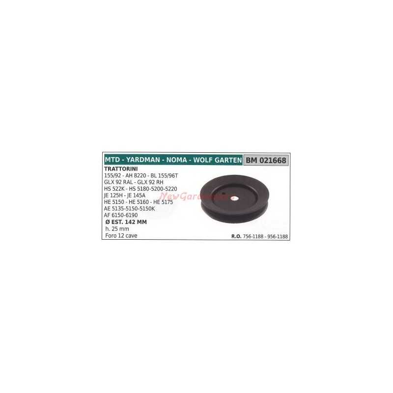 Riemenscheibe für Rasentraktor Mähwerk 155/92 AH 8220 MTD 021668 Riemenscheibe für Rasentraktor Mähwerk 155/92 AH 8220 MTD 021668