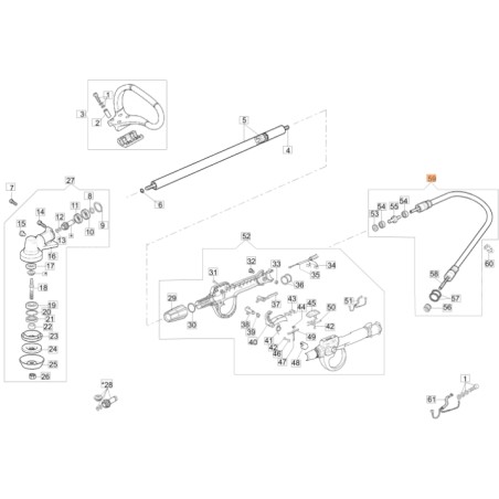 Trasmissione flessibile decespugliatore modelli BCF430 ORIGINALE EMAK 62030093CR | NewgardenParts.com