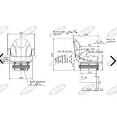 Activo Sitz mit mechanischer Federung für AMA Traktor AMA 16926 | NewgardenParts.com