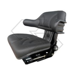 Asiento envolvente de pvc negro para tractor agrícola NEWGARDENSTORE A03095