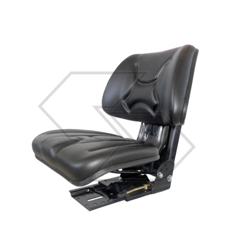 Asiento envolvente con base basculante GRAMMER de pvc negro para tractor