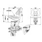 Siège enveloppant standard avec base basculante en pvc noir GRAMMER pour tracteur agricole
