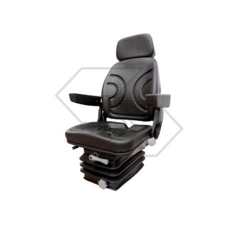 GRAMMER asiento suspensión mecánica pvc negro para tractor agrícola | NewgardenParts.com