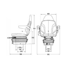 Mechanisch gefederter Sitz KAB für Ackerschlepper | NewgardenParts.com