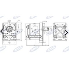 Seat width 470 with sky guides for AMA agricultural tractor | NewgardenParts.com