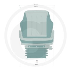 Sedile PROBOSS AS1480 sospensione pneumatica trattore agricolo LS95H1/90A(R) | NewgardenParts.com